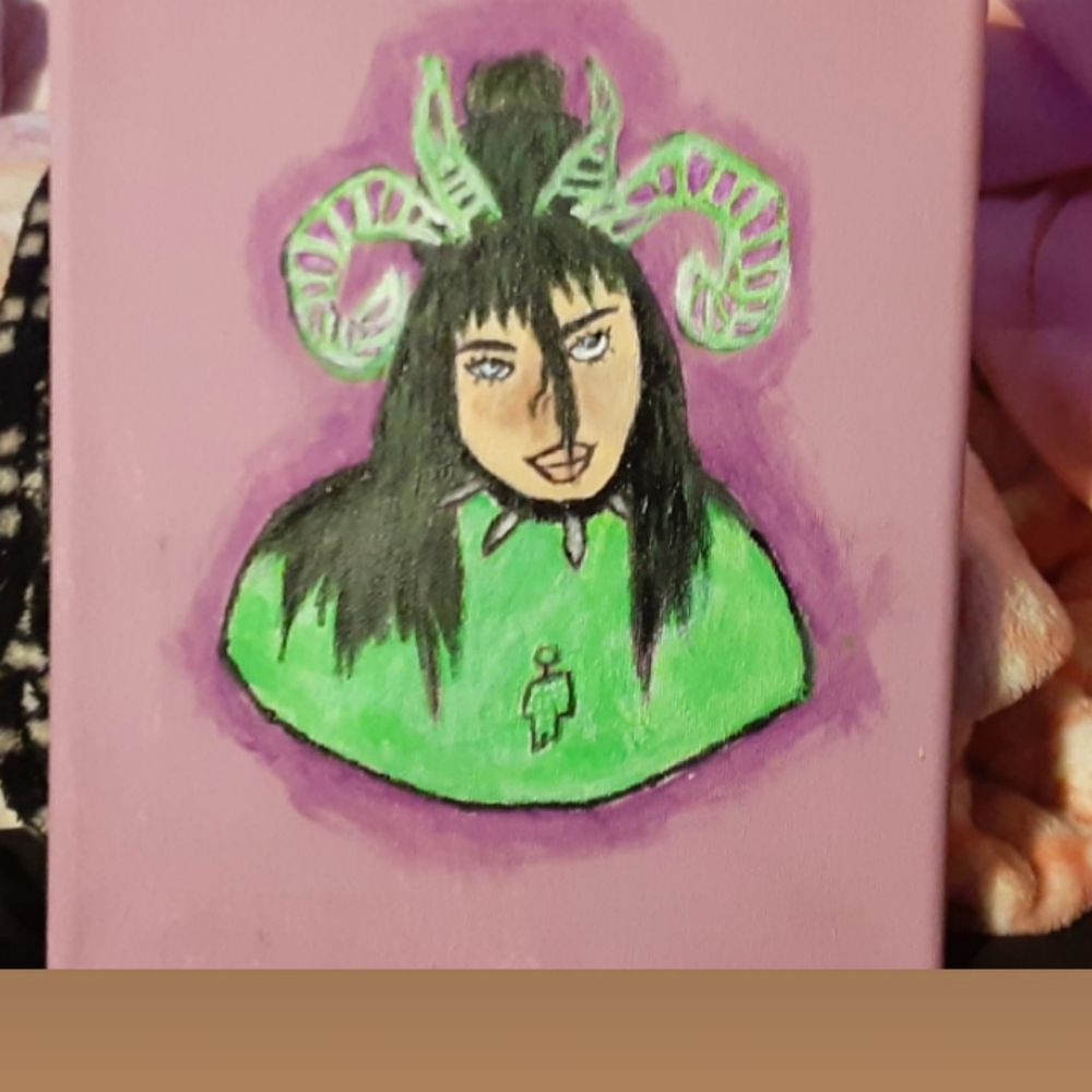 Billie Eyelash Acrylic Painting